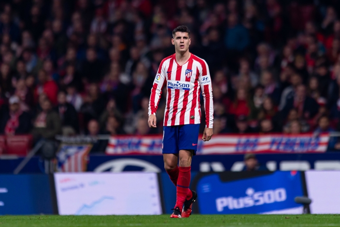 Álvaro Morata in Atletico Madrid uniform