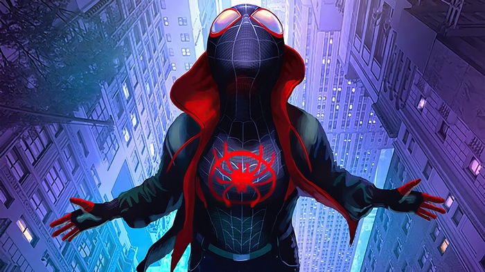 Miles Morales Spider-Man in Cityscape