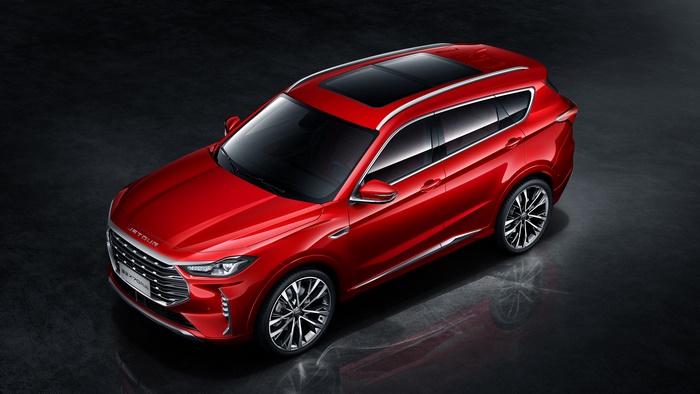 Red Jetour X70 Plus SUV