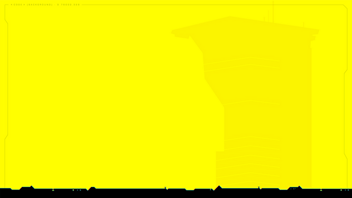 Cyberpunk 2077 minimalist yellow background