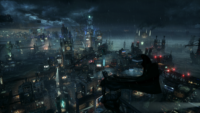 Batman Arkham Knight Rainy Gotham City