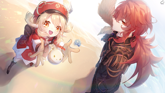 Klee and Diluc Genshin Impact