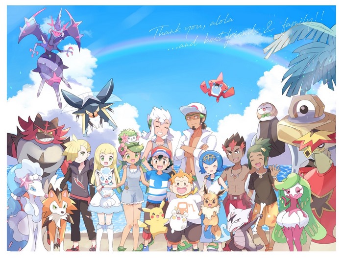 Alola Pokémon Group by the Beach