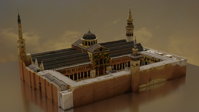 Umayyad Mosque in Damascus, Syria, a Minecraft build