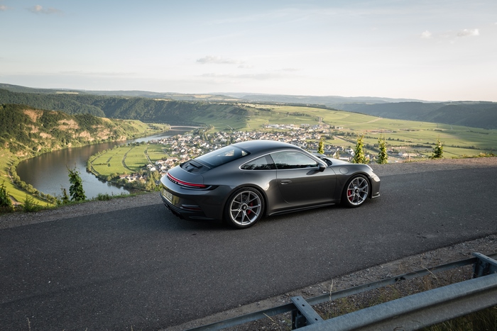 2021 Porsche 911 GT3 Touring on scenic overlook