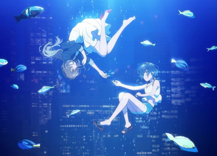 The Aquatope on White Sand: Kukuru and Fuuka underwater