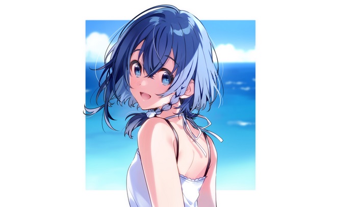 Kukuru Misakino at the beach