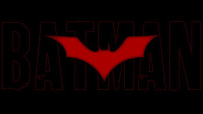 Batman Logo Red Silhouette Design