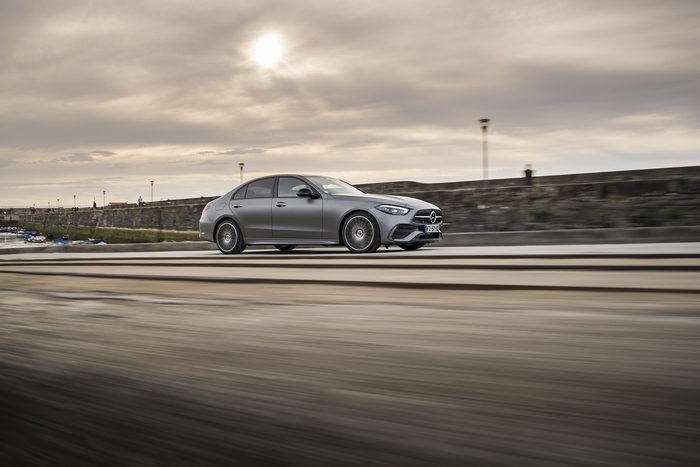 Grey Mercedes-Benz C 220 d AMG Line Sedan