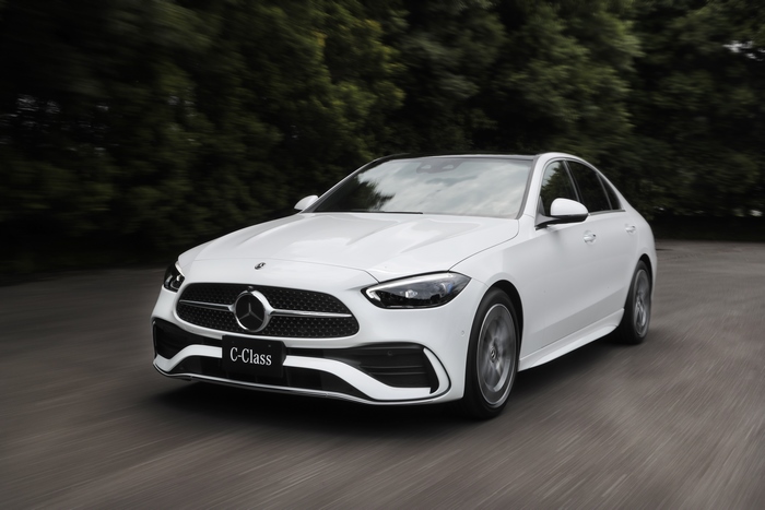White Mercedes-Benz C-Class Sedan