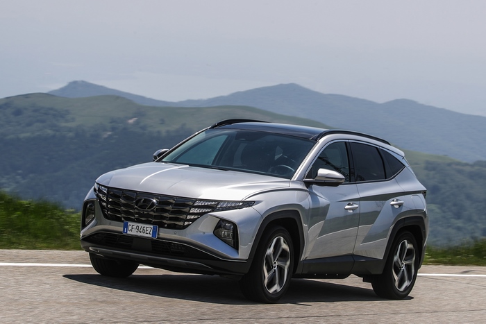 Silver Hyundai Tucson Plug-in Hybrid SUV