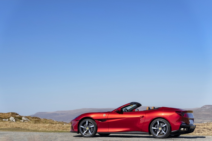 Red Ferrari Portofino M convertible