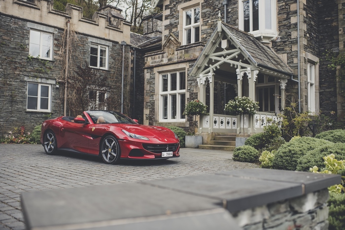 Red Ferrari Portofino M Convertible