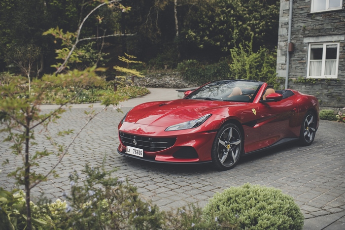 Red Ferrari Portofino M Convertible
