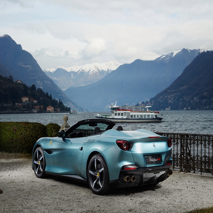 Blue 2021 Ferrari Portofino M convertible