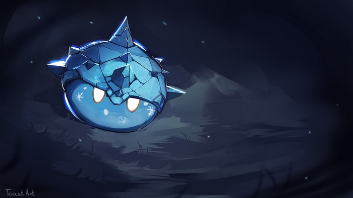 Cryo Slime from Genshin Impact by Toast Art