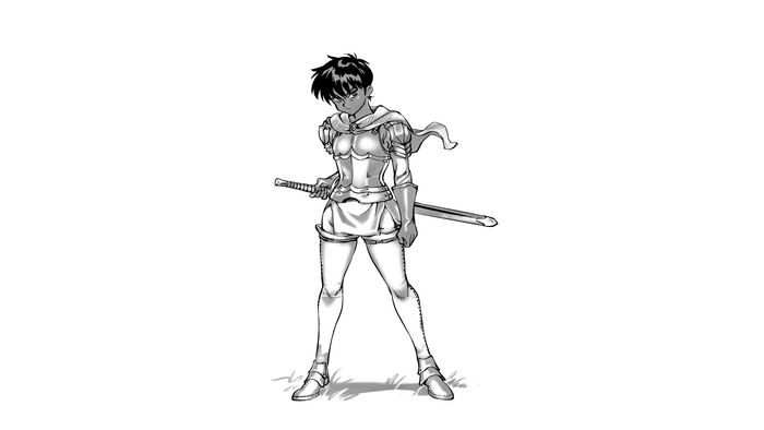 Casca from Berserk holding a sword