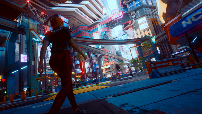 V from Cyberpunk 2077 in Night City
