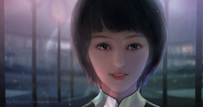 Girl in the rain