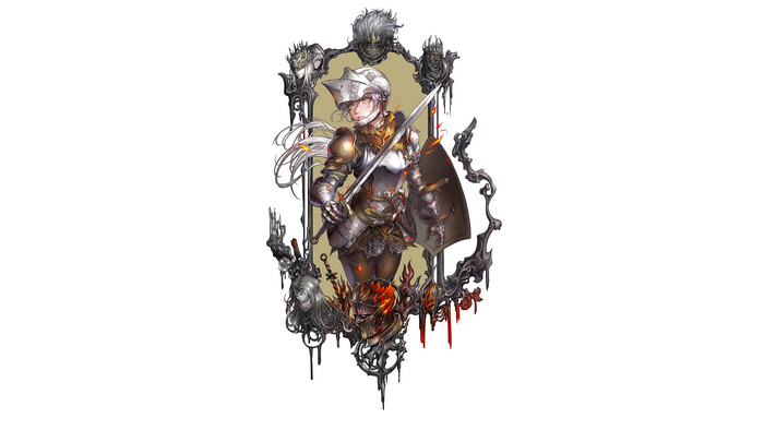 Knight with sword and shield from Dark Souls by Jay B Lee