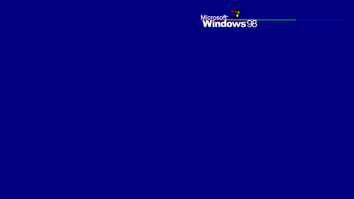 Microsoft Windows, operating system, blue background, Windows 98 ...