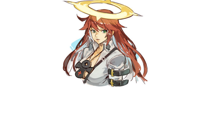 Aria from Guilty Gear with a Halo