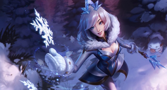 Lux from League of Legends with a Poro