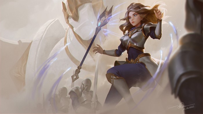Lux from League of Legends with allies