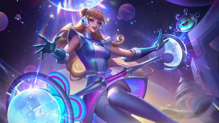 Lux from League of Legends in Space Groove skin