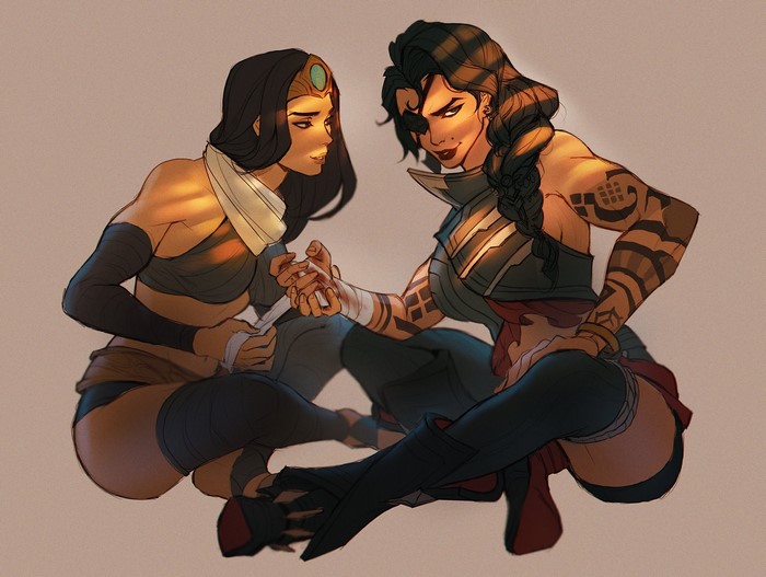 Samira and Sivir from League of Legends
