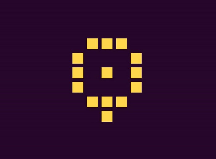 Pixelated lightbulb icon