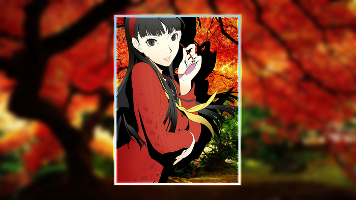 Yukiko Amagi from Persona 4 Golden in a forest