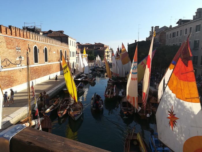 4K Venice Italy Sailboats in Canal