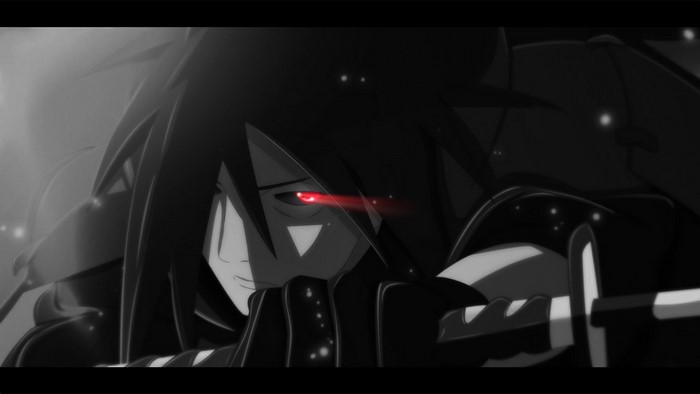 Uchiha Madara from Naruto with red eyes