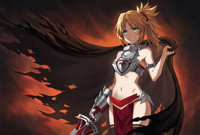 Mordred from Fate/Apocrypha with a sword