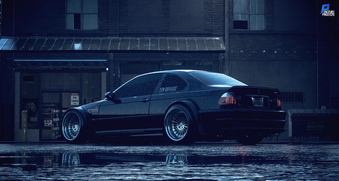 4K NFS 2015 BMW M3 E46 in the rain