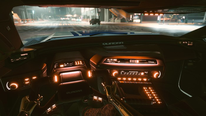 Cyberpunk 2077 Quadra car interior