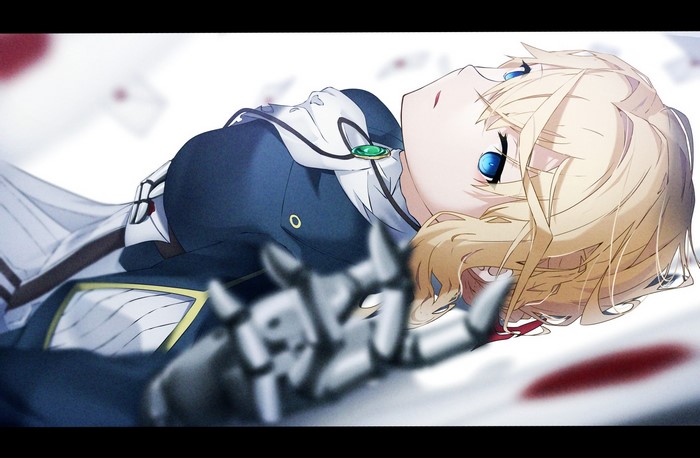 Violet Evergarden with prosthetic arm