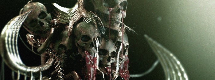Dark Fantasy Artwork of Skulls and Blood by Gilberto "Soren" Zaragoza