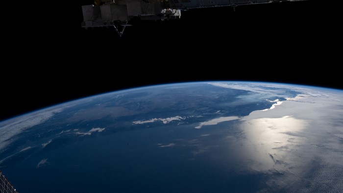 Earth from Space with Satellite Module