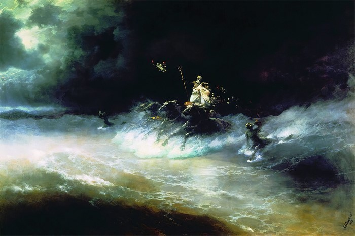 Travel of Poseidon by Sea by Ivan Aivazovsky