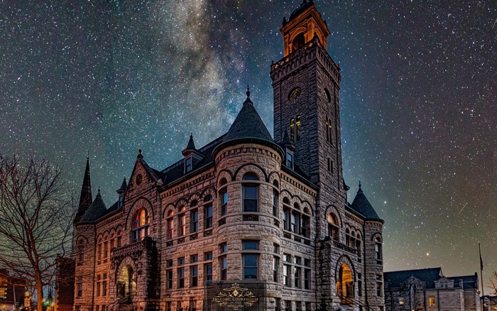 Historic Courthouse under the Milky Way