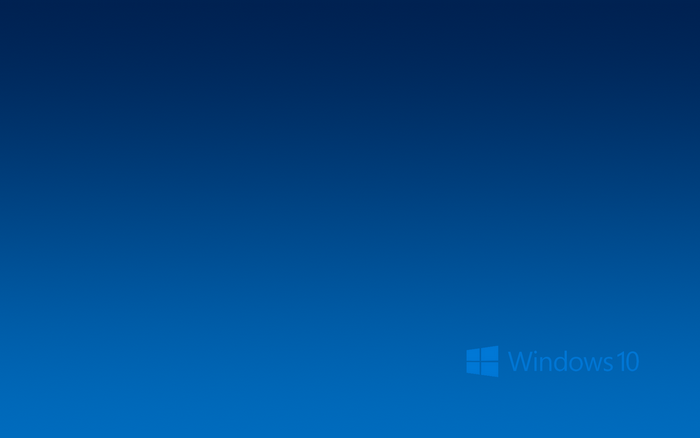 Windows 10 logo on a blue gradient background