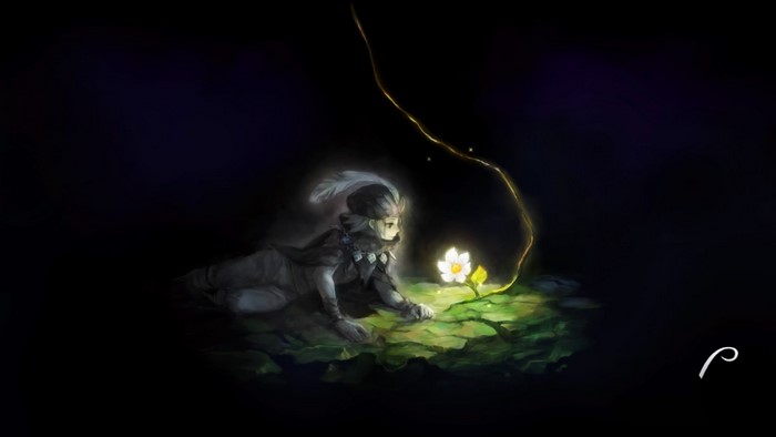 Girl with feather in hat and flower in Odin Sphere Leifthrasir