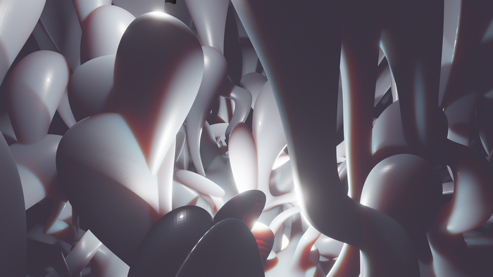 Abstract 3D Blender alien tentacles