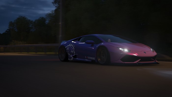 Lamborghini Huracan from Forza Horizon 4 at night