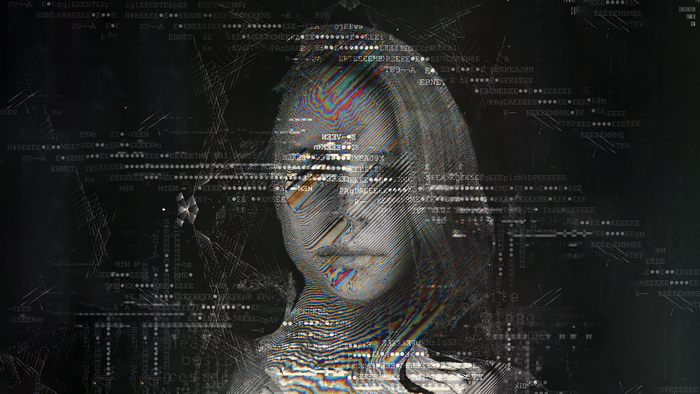 4K Glitch Art Portrait