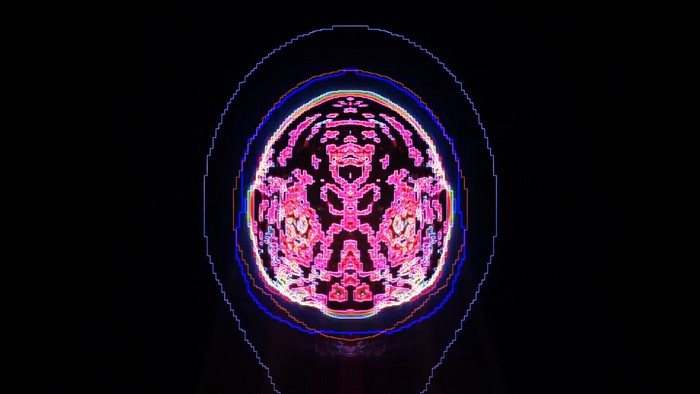 Abstract 3D Fractal Brain with Psychedelic Colors