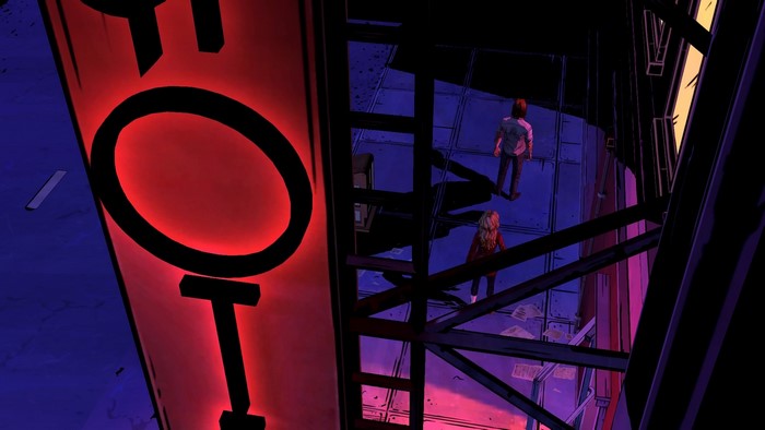 The Wolf Among Us Bigby and Snow on a rooftop