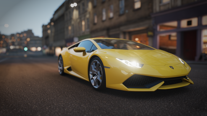 Yellow Lamborghini Huracan in Forza Horizon 4